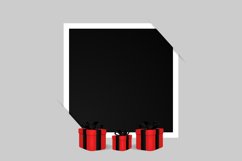 Blank frame photo with realistic gift box design Product Image 2