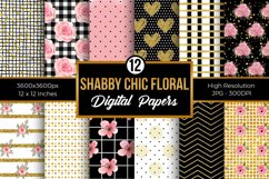 Shabby Chic Floral Digital Papers Product Image 1