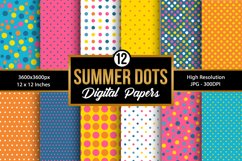 Summer Colors Polka Dots Digital Papers Product Image 1