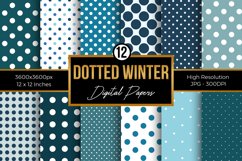 Winter Dotted Pattern Digital Papers Product Image 1