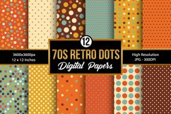 Retro Groovy Polka Dots Pattern Digital Papers Product Image 1