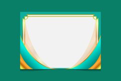 Blank modern green and gold certificate template vector Product Image 1