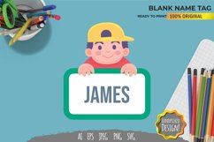Boy Blank Name Tag Product Image 1