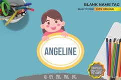 Girl Blank Name Tag Product Image 1