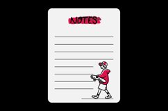 Blank notes paper with line art skateboard boy design Product Image 2