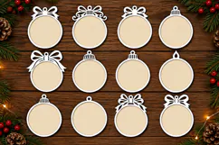 Blank Ornament SVG Laser Files, Christmas Decor SVG Product Image 1