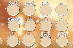 Blank Ornament SVG Laser Files, Christmas Decor SVG Product Image 2