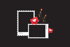 Blank photos frame template with love icon decorative elemen Product Image 1