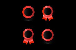Blank red badge and emblem design collection Product Image 2