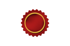 Blank red label halftone style icon clipart Product Image 1