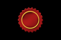 Blank red label halftone style icon clipart Product Image 2