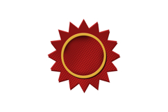 Blank red label halftone style icon graphic Product Image 1
