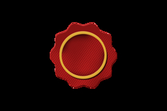 Blank red label halftone style icon isolated Product Image 2