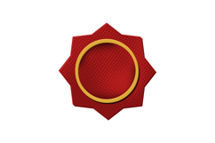 Blank red label halftone style icon vector Product Image 1