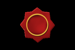 Blank red label halftone style icon vector Product Image 2