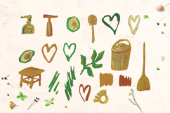Hand Drawn Crayon Eco Clipart Zero Waste Bag Bottle Compost Product Image 2