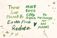 Kids Style Crayon Eco Quotes Hand Drawn Lettering Clipart Product Image 2