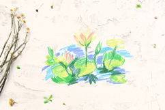 Water lily lotus flower Clip Art Product Image 3