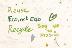 Kids Style Crayon Eco Quotes Hand Drawn Lettering Clipart Product Image 4