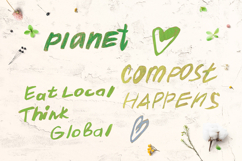 Kids Style Crayon Eco Quotes Hand Drawn Lettering Clipart Product Image 5