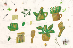 Hand Drawn Crayon Eco Clipart Zero Waste Bag Bottle Compost Product Image 5