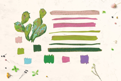 Kids Crayon Succulent Clipart Cute Cactus Plants Childlike Product Image 6