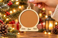 Blank Snow Globe Bauble SVG, Laser Cut Wood Crafts SVG Product Image 1