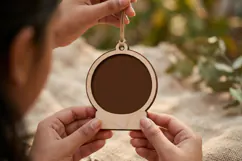 Blank Snow Globe Bauble SVG, Laser Cut Wood Crafts SVG Product Image 2