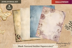 Gothic Haunted House Halloween Junk Journal blank textured Product Image 1