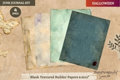 Gothic Haunted House Halloween Junk Journal blank textured Product Image 1