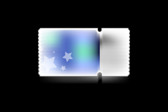 Blank voucher and coupon glassmorphism style with stars temp Product Image 2