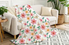 Seamless Tropical Plumeria and Butterfly Floral Watercolor Product Image 2
