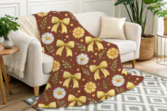Vintage Floral Daisies and Bows, Aesthetic Floral Product Image 2