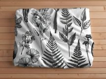 Botanical Stipple Illustrations Seamless Pattern Product Image 4