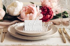 Floral Folded Tent Card Mockup with Smart Object Product Image 1
