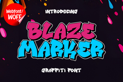 Blaze Marker | 3D Break Layered Graffiti Webfont for Urban Product Image 1