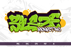 Blaze Monstro | Graffiti Street Art SVG EPS PNG Bundle Product Image 2