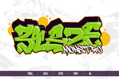 Blaze Monstro | Graffiti Street Art SVG EPS PNG Product Image 2