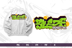 Blaze Monstro | Graffiti Street Art SVG EPS PNG Bundle Product Image 1