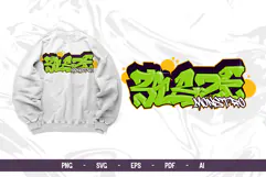 Blaze Monstro | Graffiti Street Art SVG EPS PNG Product Image 1