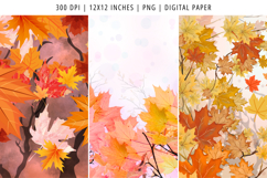 Fall Autumn Seamless Digital Background Product Image 4