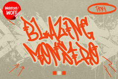 Blazing Monstro | Monoline Decorative Graffiti Webfont Product Image 1