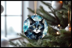 Cat Christmas Round Ornament Sublimation Product Image 2