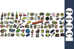 Skate Punk Vector Flash Sticker Pack Product Image 1