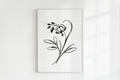 Minimalist Floral Line Art Clipart SVG | PNG | EPS Product Image 4