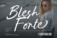 Blesh Forte - a Modern Signature Font Product Image 1