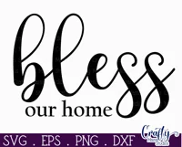 Christian Farmhouse Round Sign, Bless Our Home Svg Cut File Product Image 2