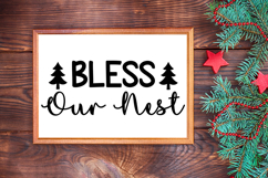 Bless Our Nest Sign SVG, Farmhouse Christmas Sign Product Image 3