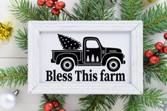 Bless This Farm Sign SVG, Farmhouse Christmas Sign Product Image 2