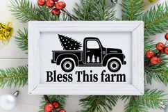 Bless This Farm Sign SVG, Farmhouse Christmas Sign Product Image 2